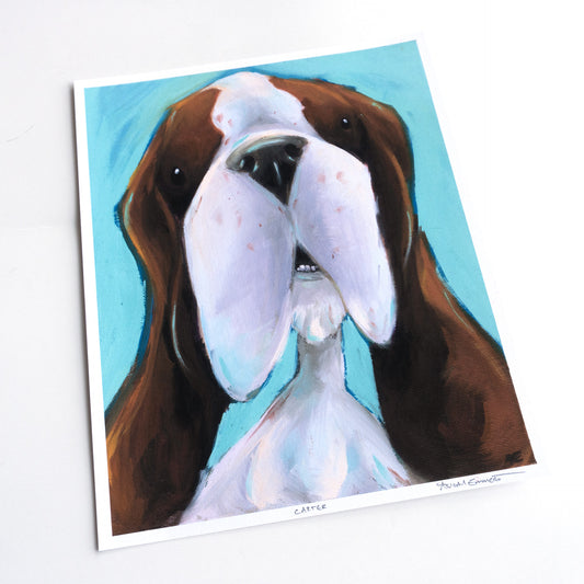 Carter the Hound Dog | Art Print
