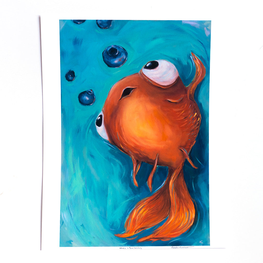 Nigel & Blueberries | Art Print