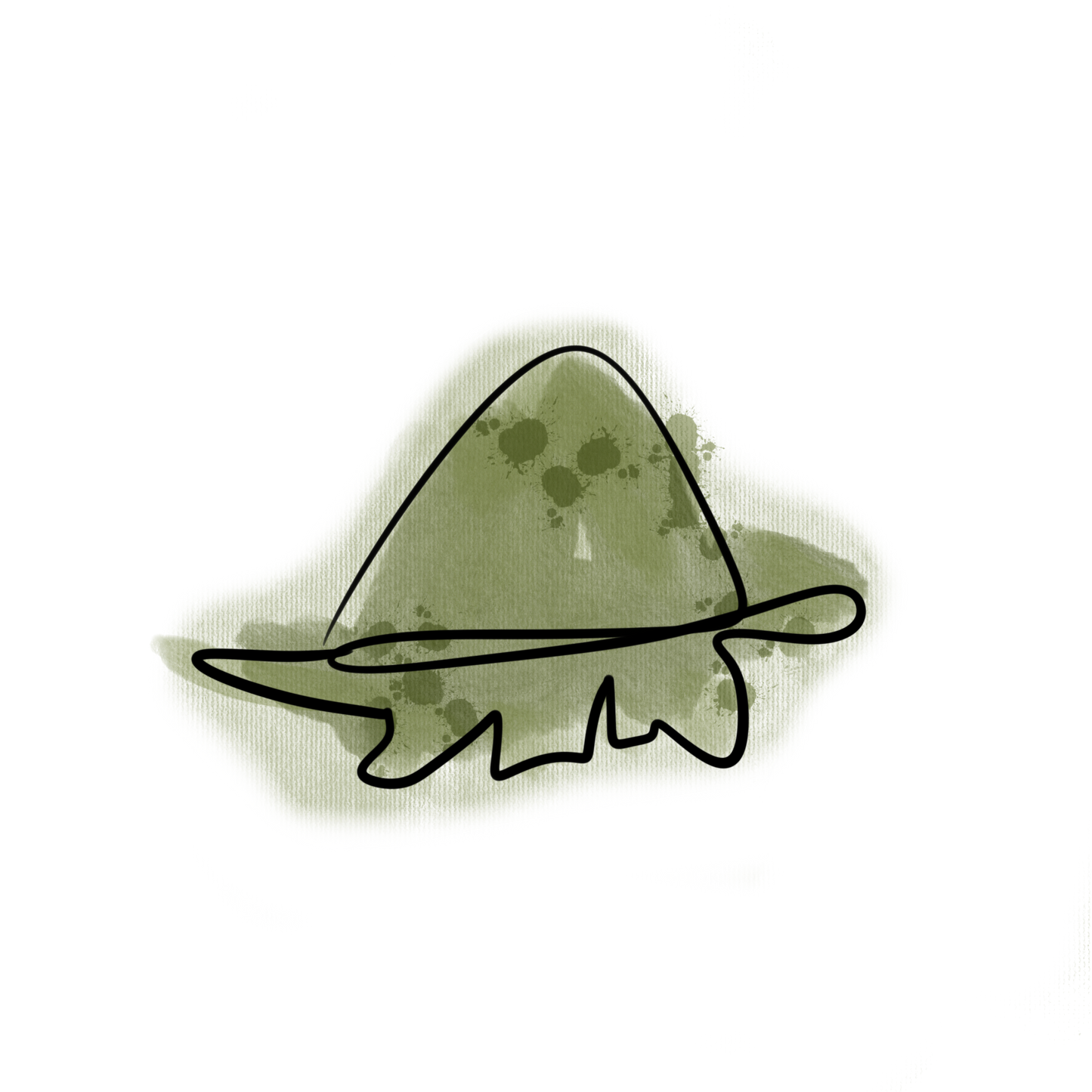 Turtle Line Art Sticker