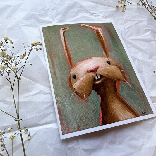 Pearl Bunny Greeting Card