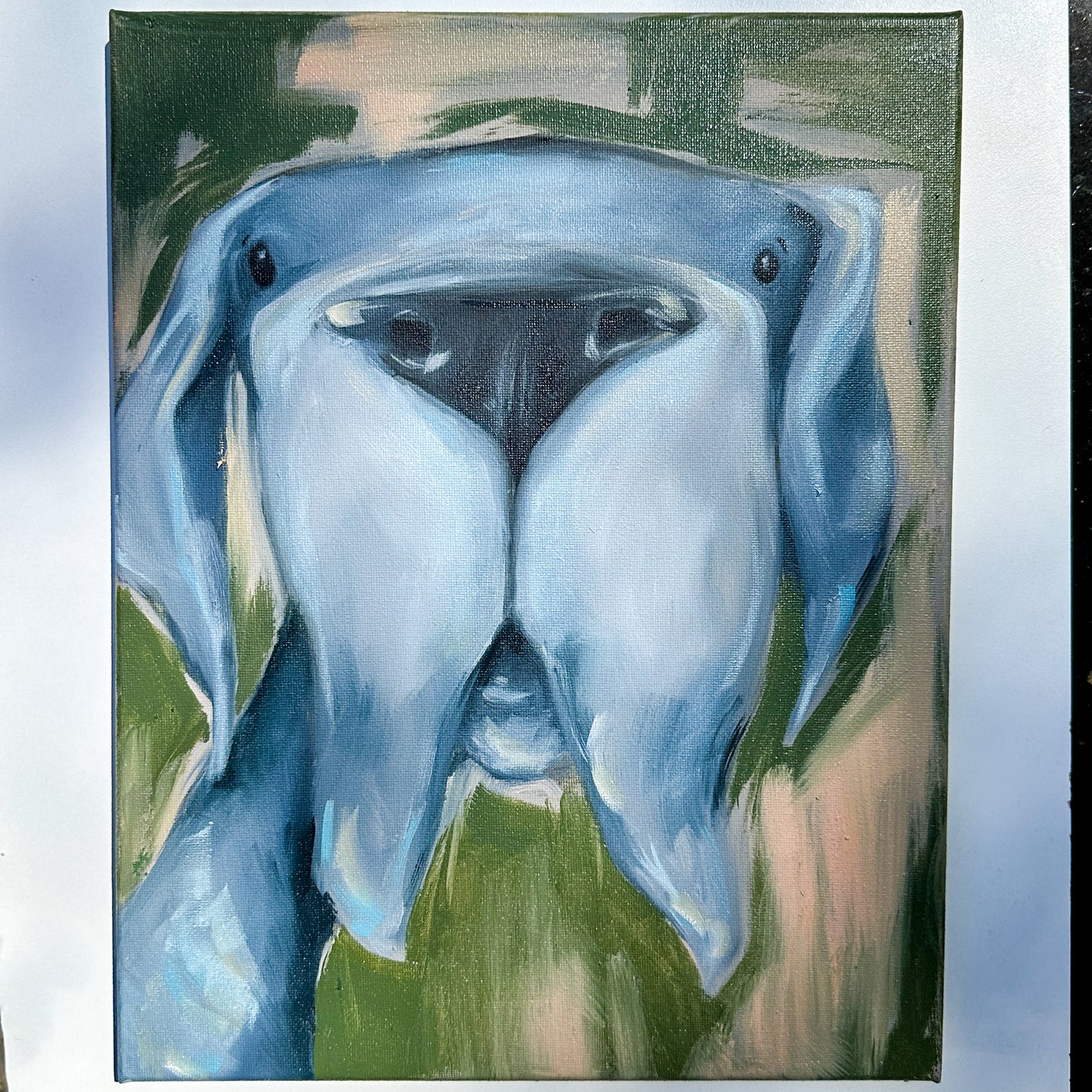 Quirky Pet Portrait, Commissioned Oil Painting