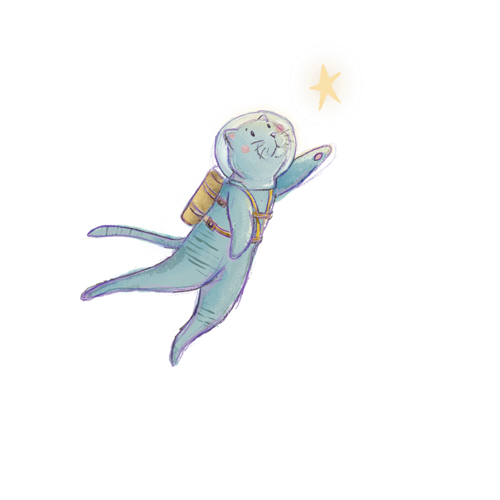 Reach for the Start Cat Vinyl Sticker