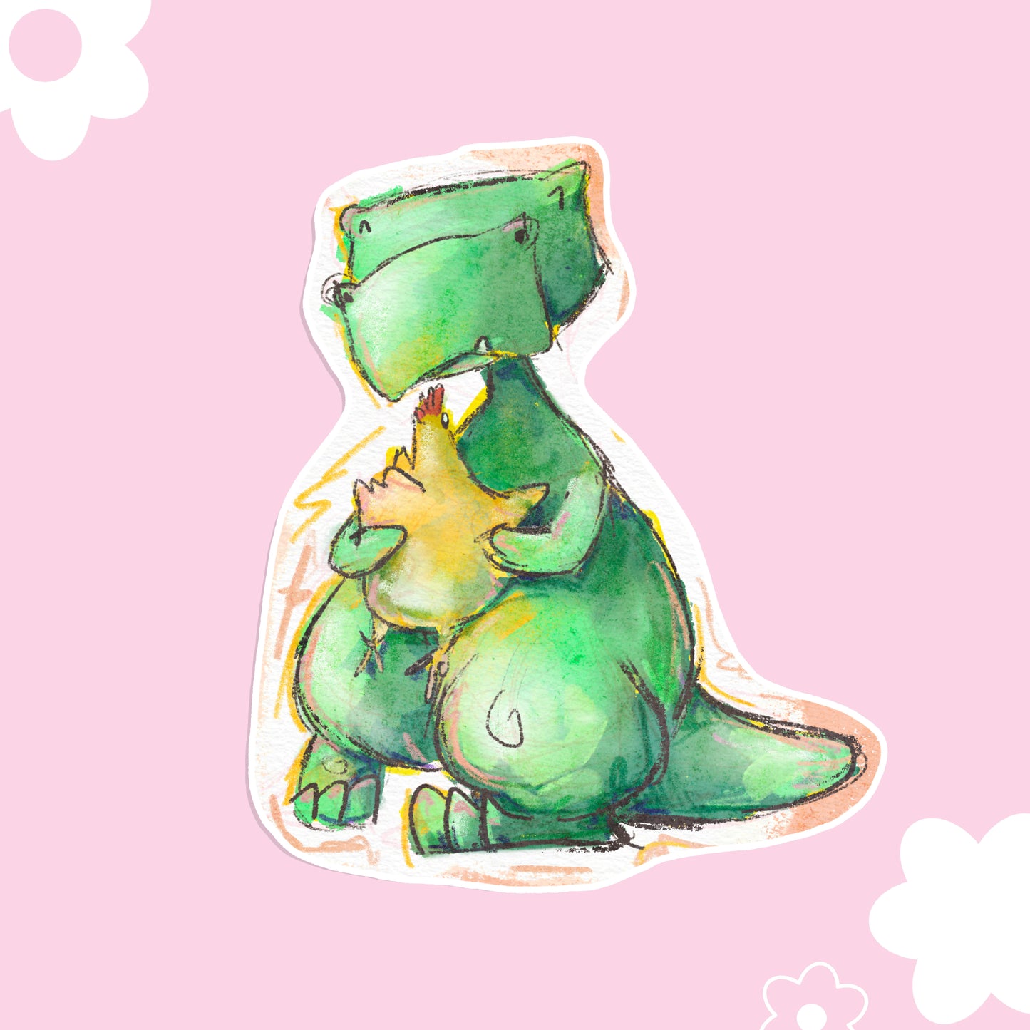 Dino Hug | Vinyl Sticker