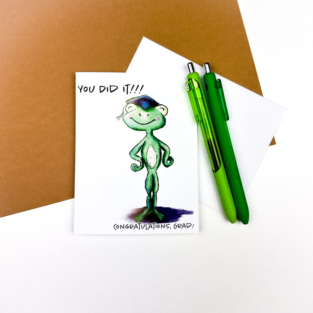 Graduation Frog, Greeting Card