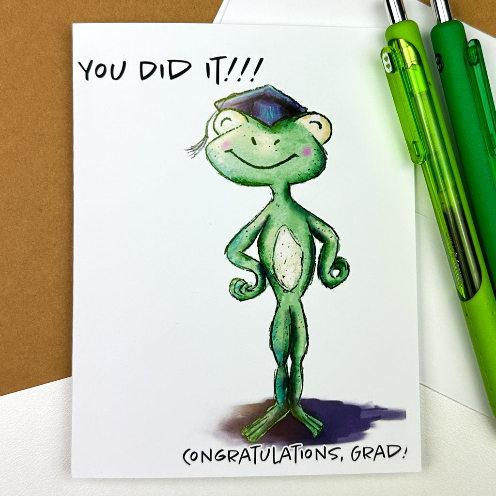 Graduation Frog, Greeting Card