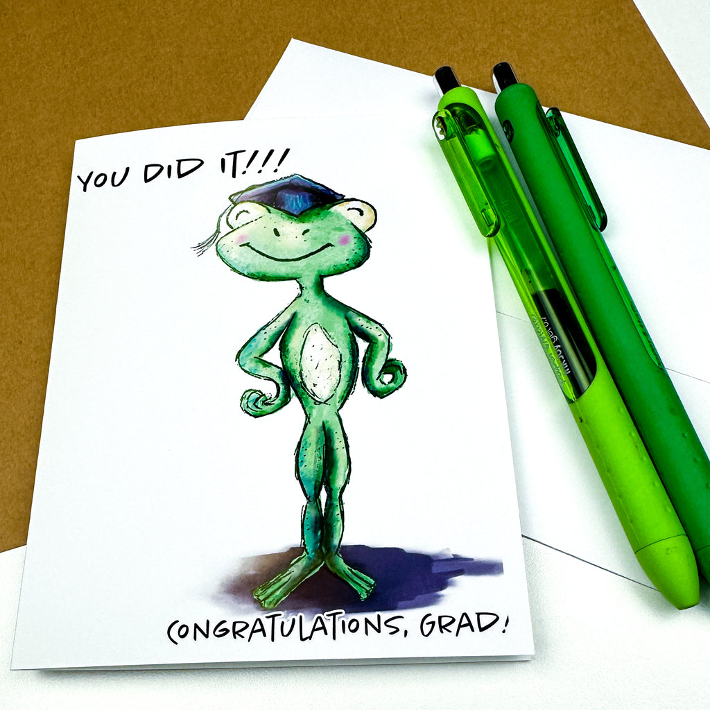 Graduation Frog, Greeting Card