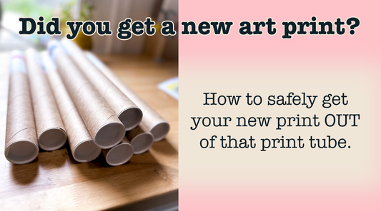 How to remove an art print from a print tube