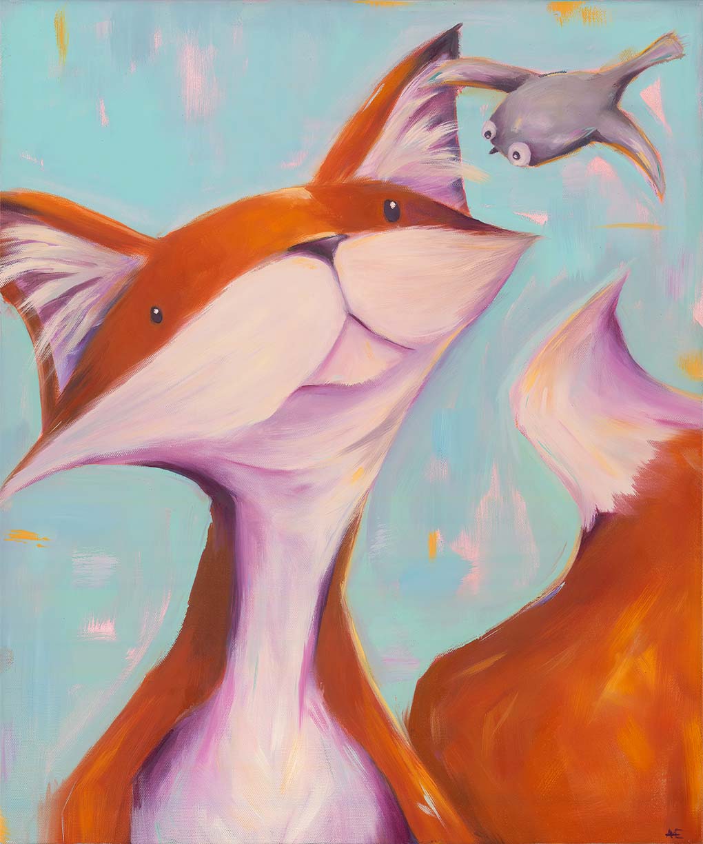 Finch, the fox  | Art Print