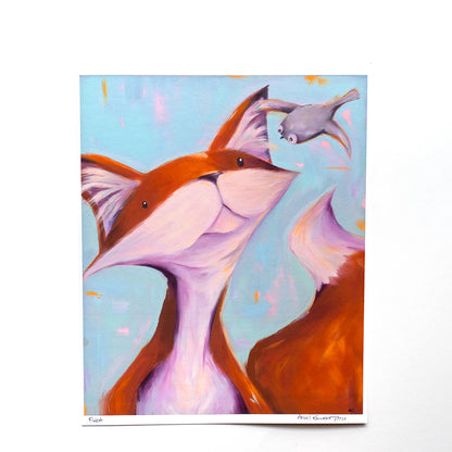 Finch, the fox  | Art Print