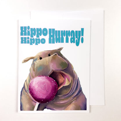 Hippo Hippo Hurray Greeting Card