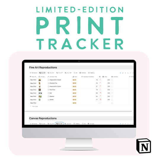 Limited-Edition Print Tracker Notion Template