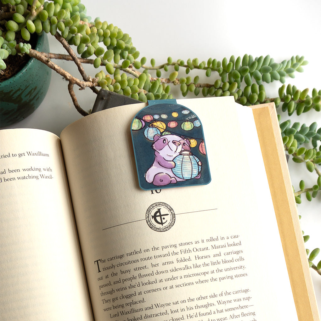 Panda & Lanterns |  Magnetic Bookmark