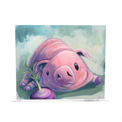 Mudpie, the pig  | Art Print