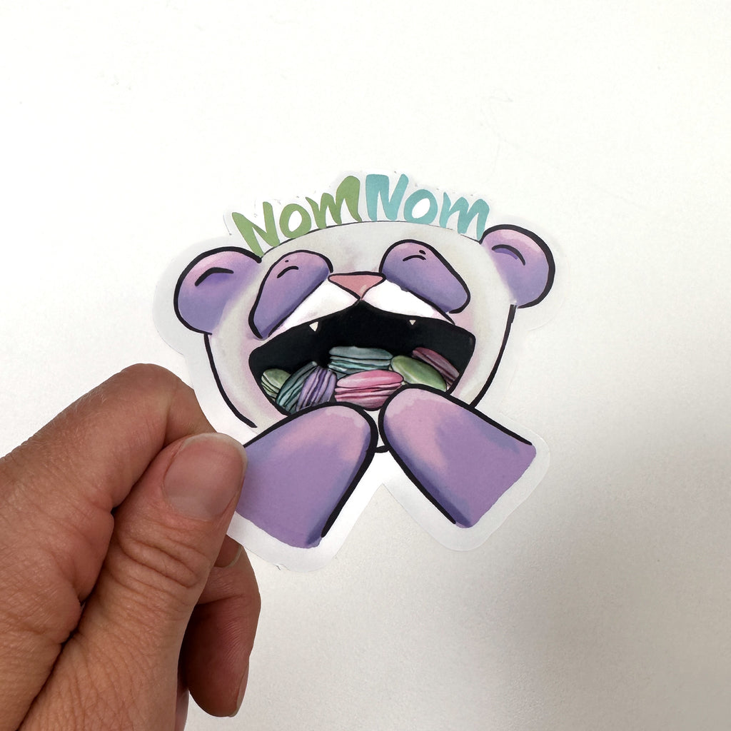 Nom Nom Panda Vinyl Sticker