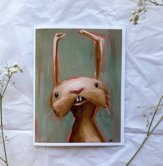 Pearl Bunny Greeting Card