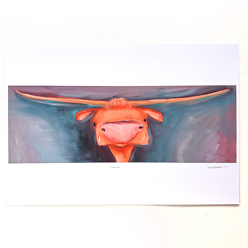 Hector, the longhorn cow | Art Print