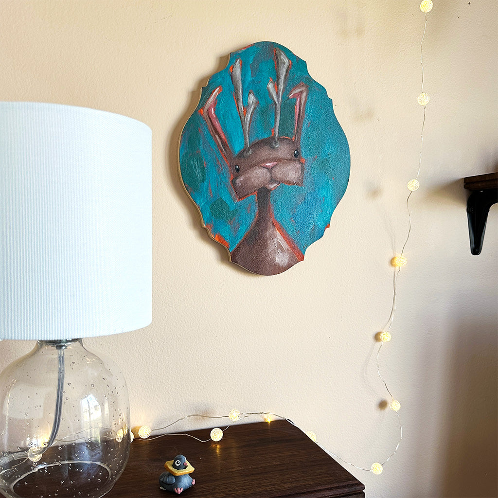 Fitzhubert the Jackalope | Original Oil Painting