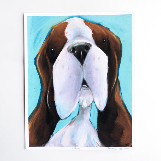 Carter the Hound Dog | Art Print