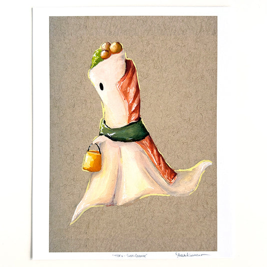 Tofu the Ghost, Sushi Costume | Art Print