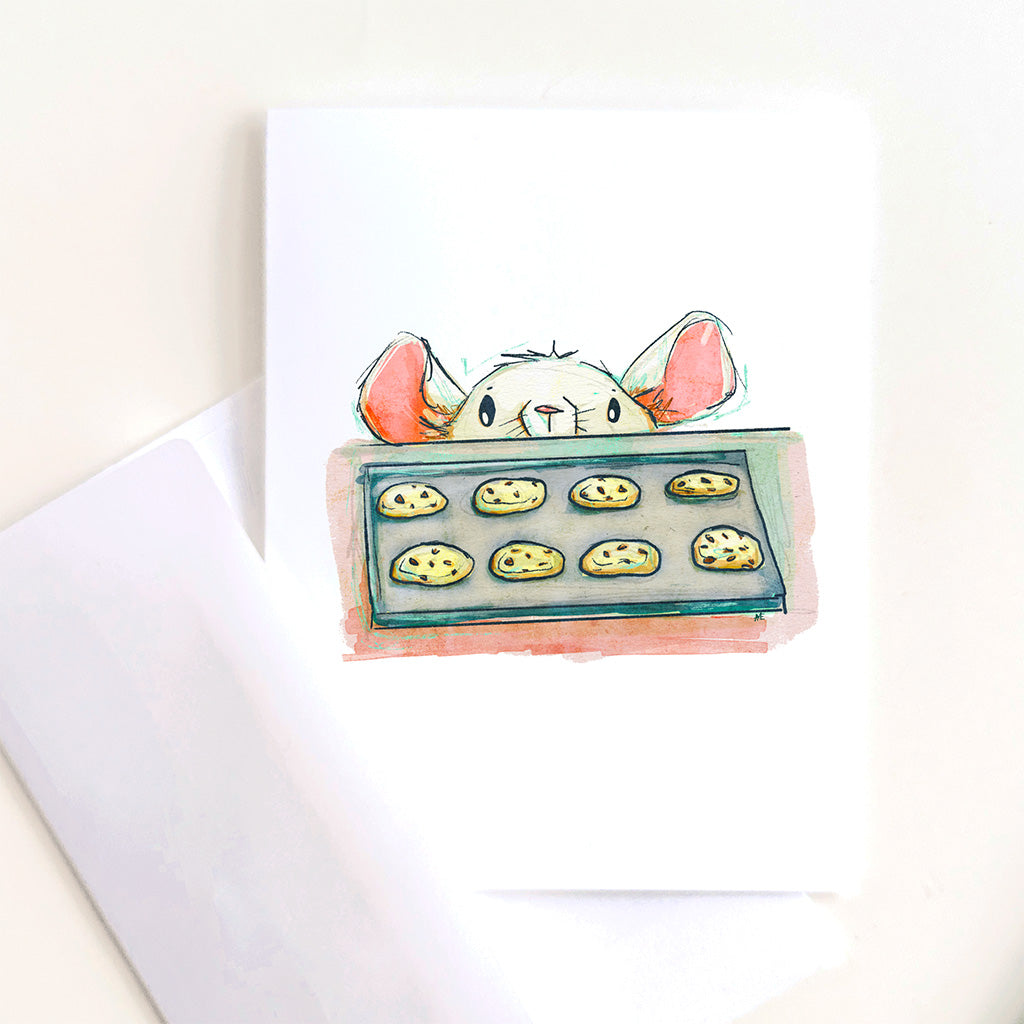 Mouse and Cookies | Greeting Card