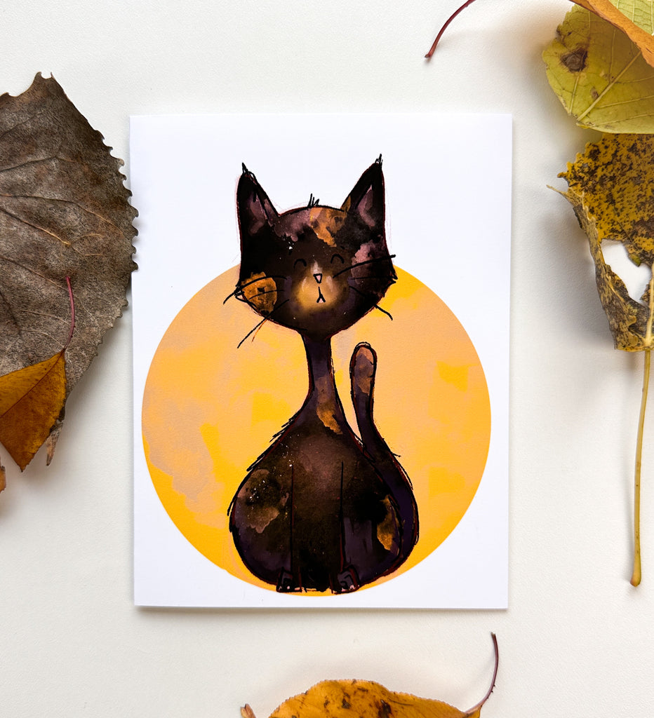 Halloween Cat Greeting Card