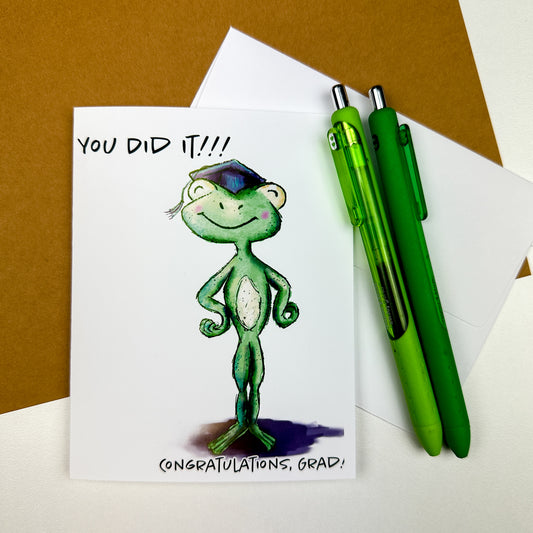 Graduation Frog, Greeting Card