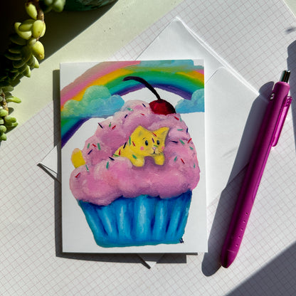 Cupcake Kitty, Greeting Card